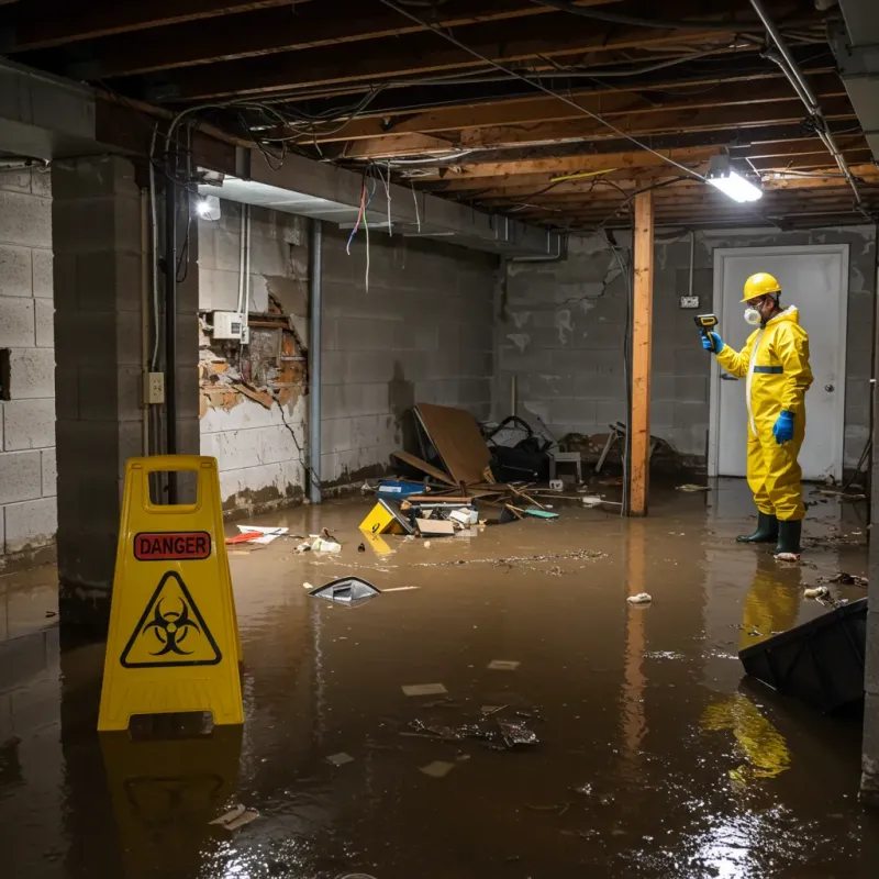 Flooded Basement Electrical Hazard in North Highlands, CA Property